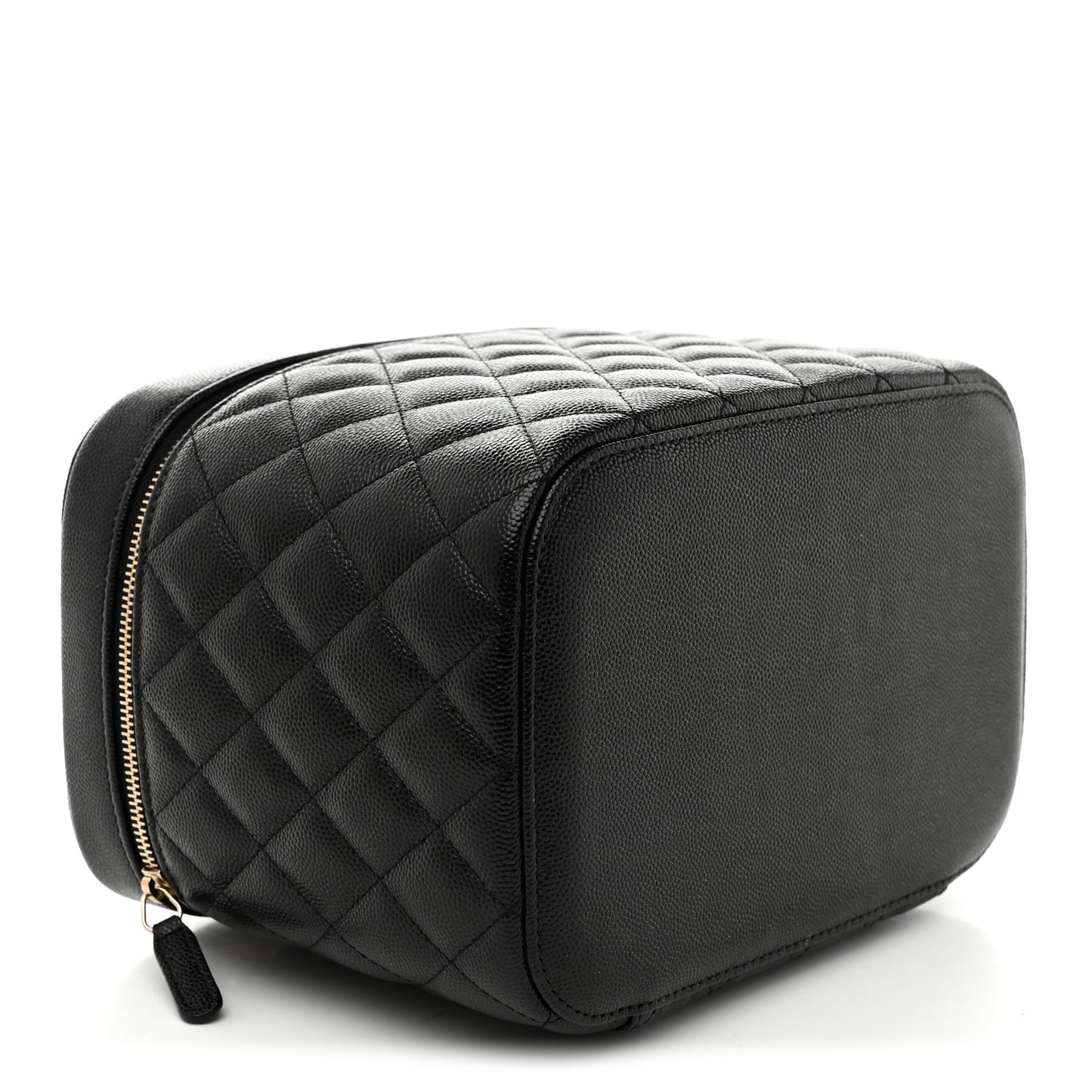 Caviar Quilted Vanity Pouch Black