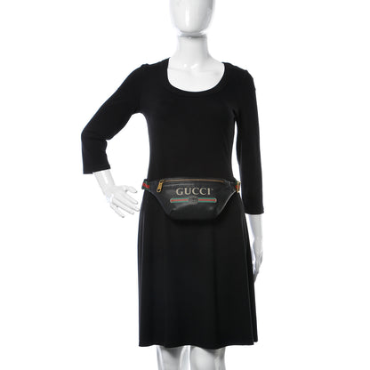 Gucci Grained Calfskin Small Logo Belt Bag Black 2 of 10