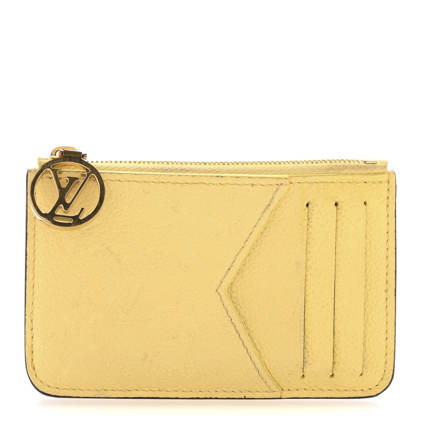 Empreinte Monogram Zipped Romy Card Holder Jaune