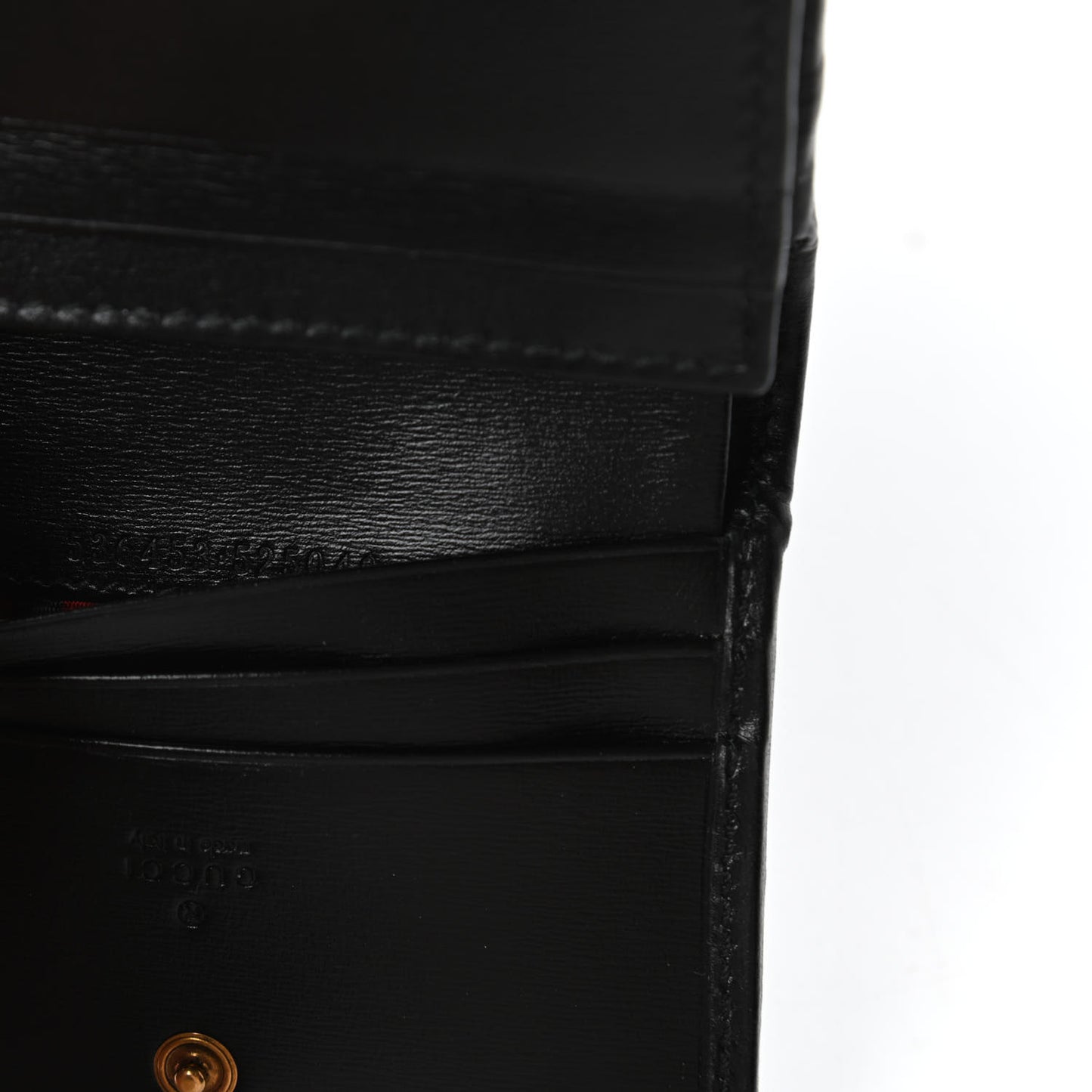 Calfskin Web Trapuntata GG Marmont Card Case Wallet Black