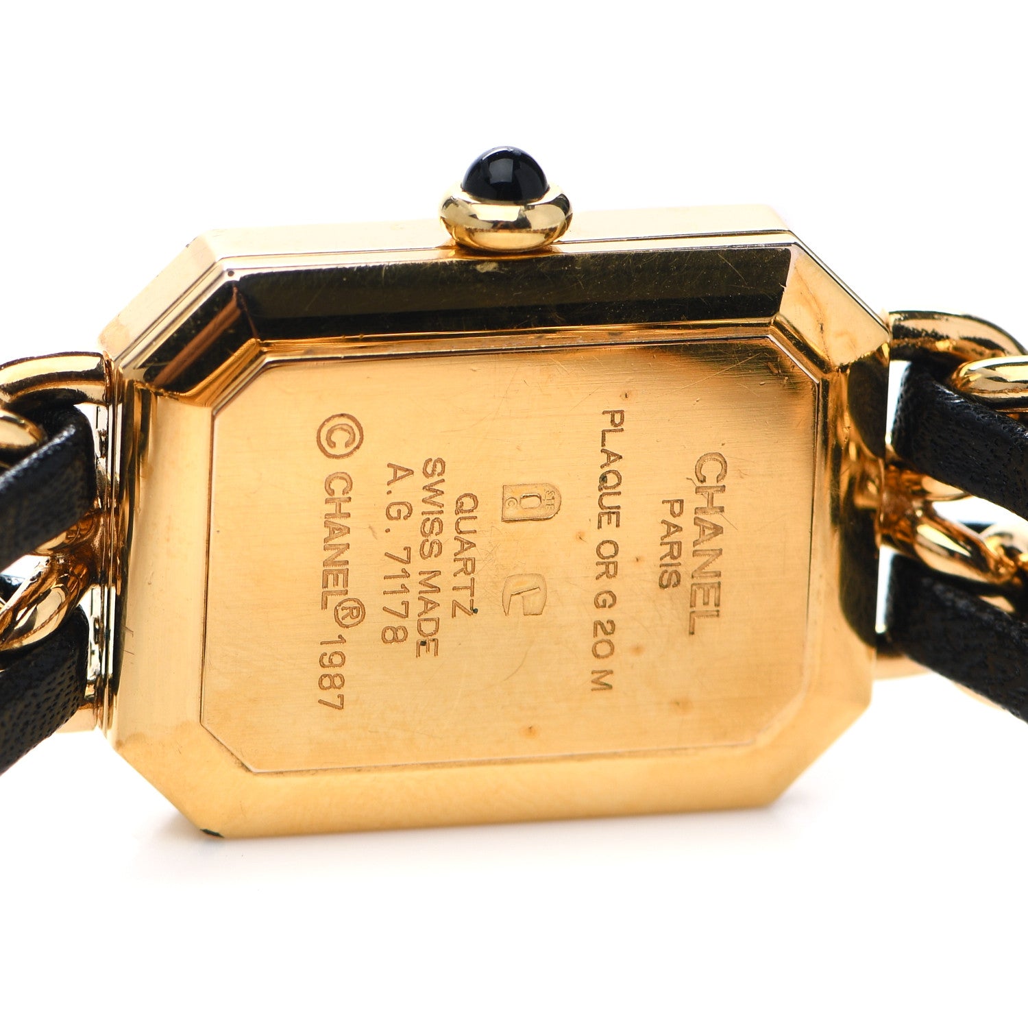 Chanel Stainless Steel Lambskin 20mm Chain Premiere Quartz Watch Gold M 4 of 4