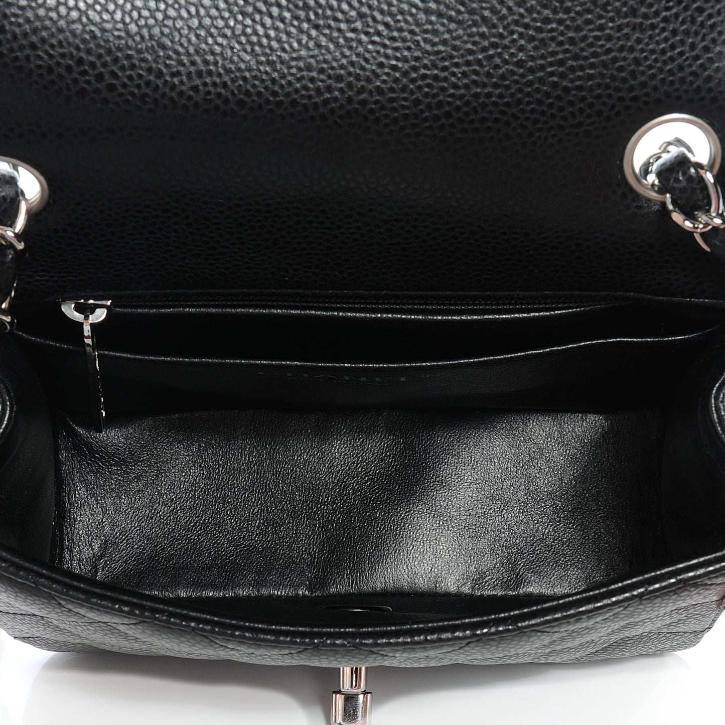 Caviar Quilted Mini Square Flap Black