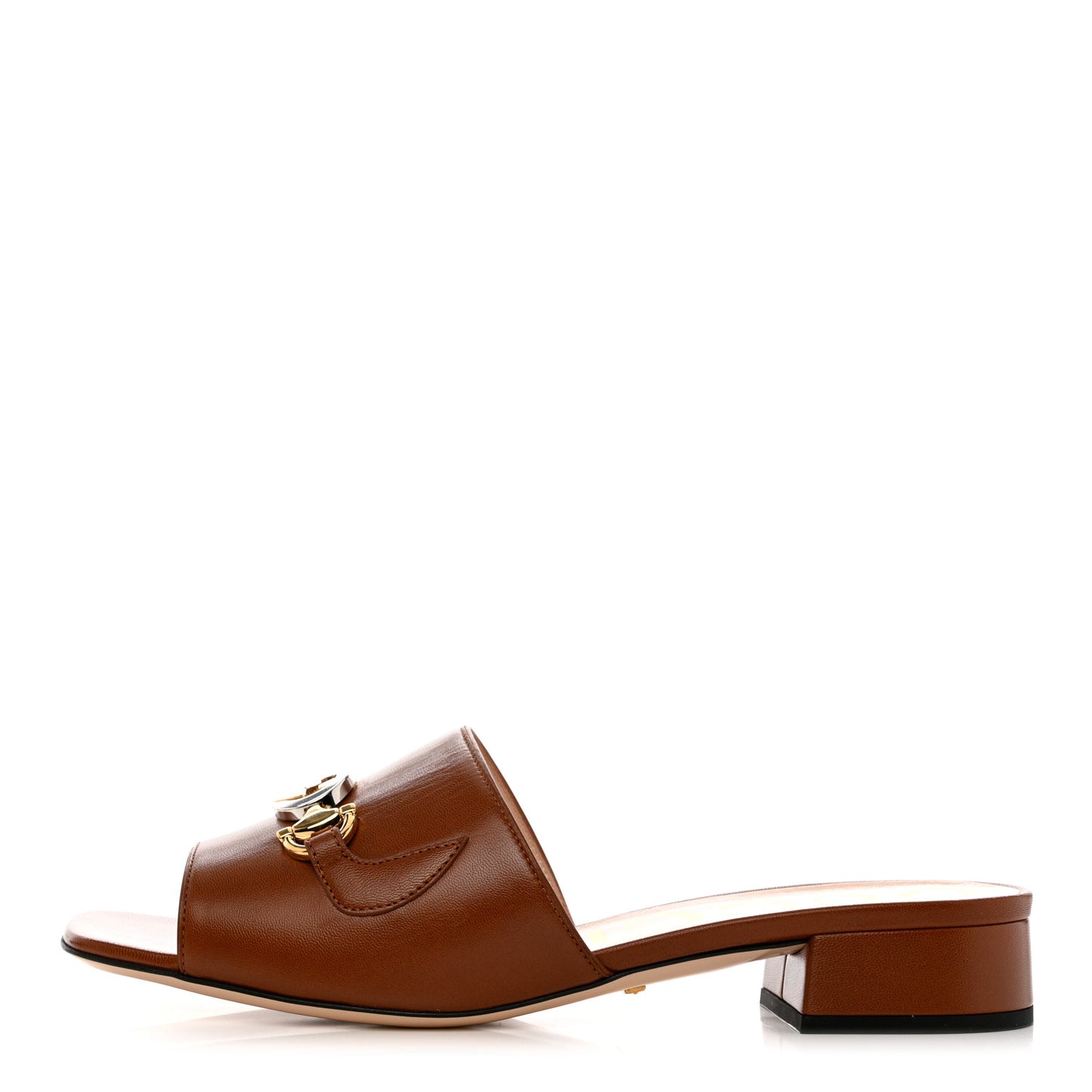 Malaga Kid Zumi Mid Heel Slide Sandals 37.5 Brown Papaya
