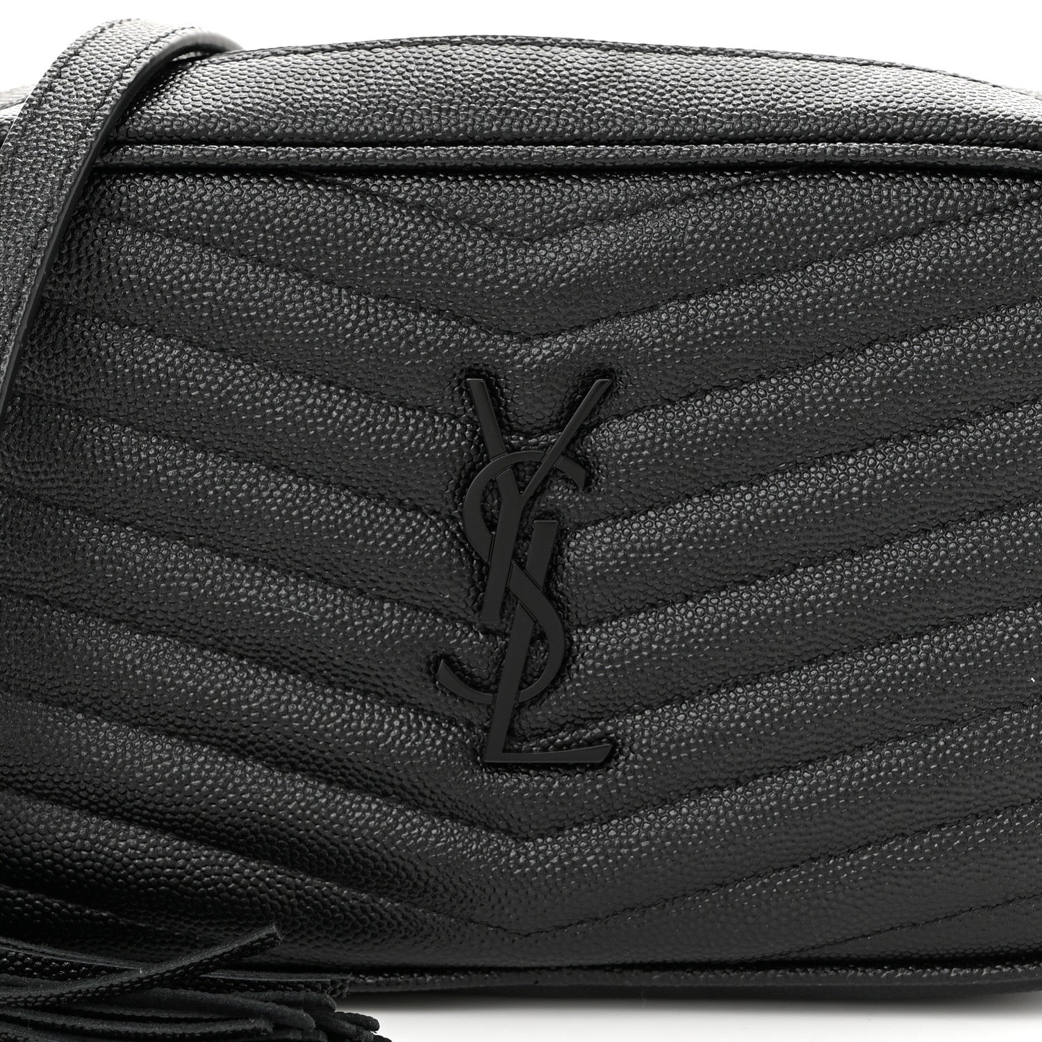 Saint Laurent Grain De Poudre Matelasse Monochrome Monogram Mini Lou Camera Bag Black 8 of 11