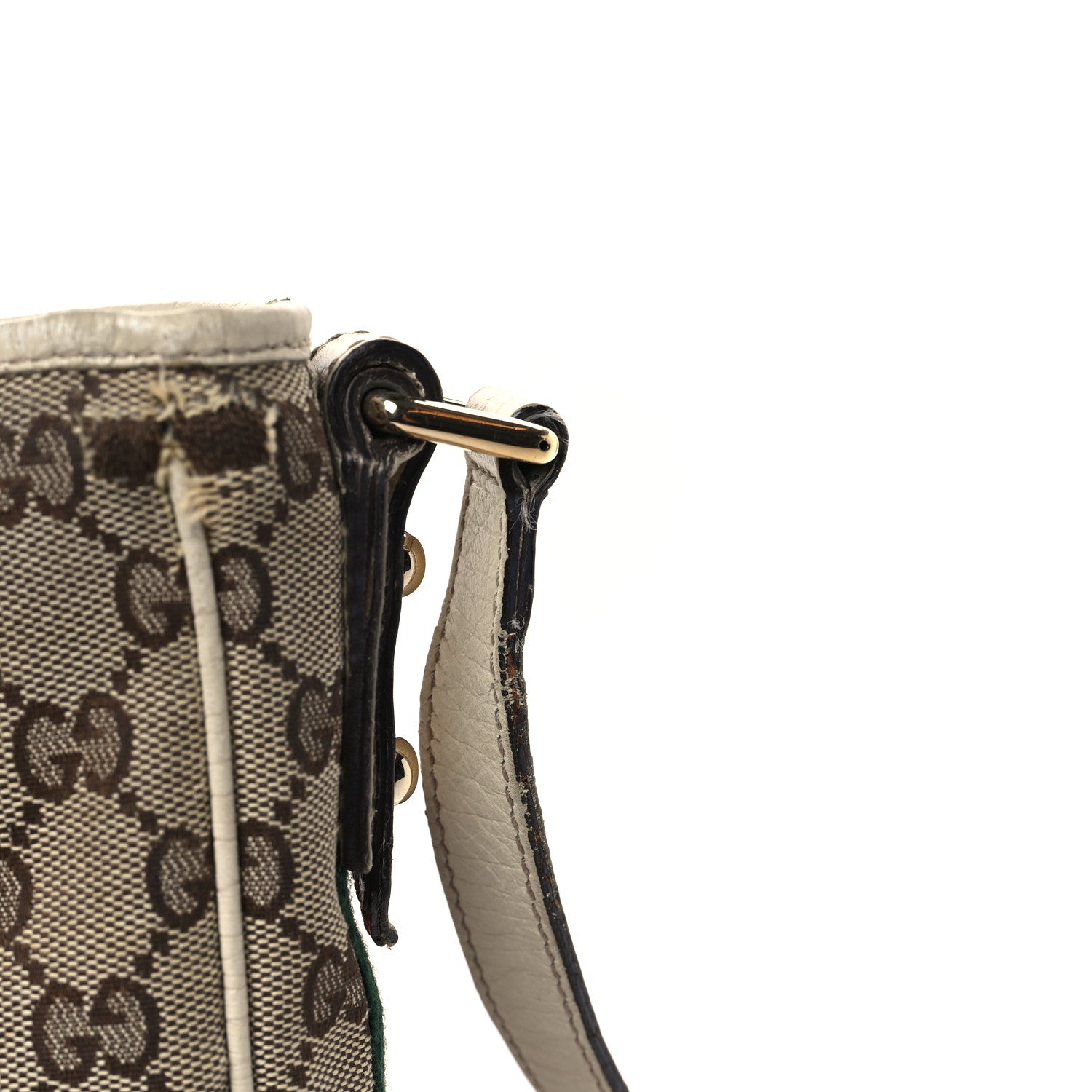 Gucci Monogram Web Jolicoeur Charms Messenger White 13 of 14