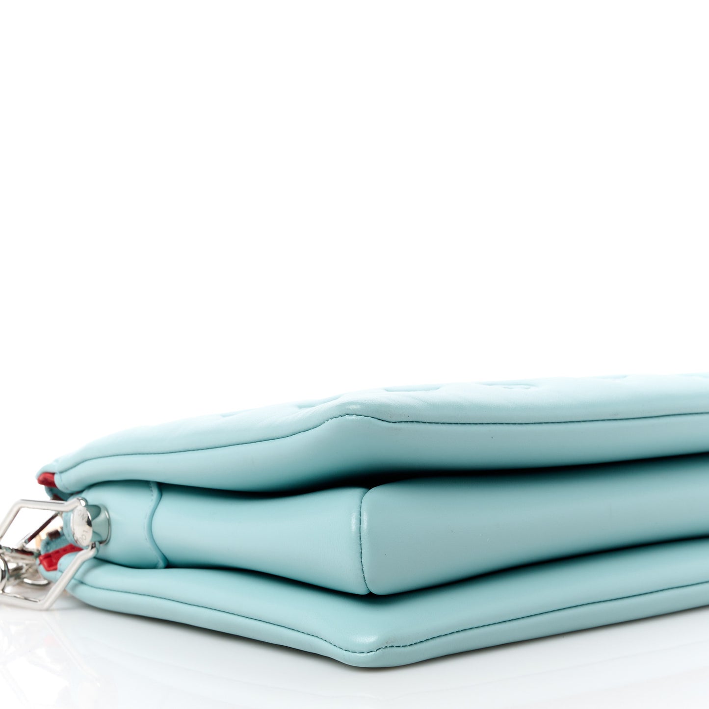 Lambskin Embossed Monogram Coussin PM Bleu