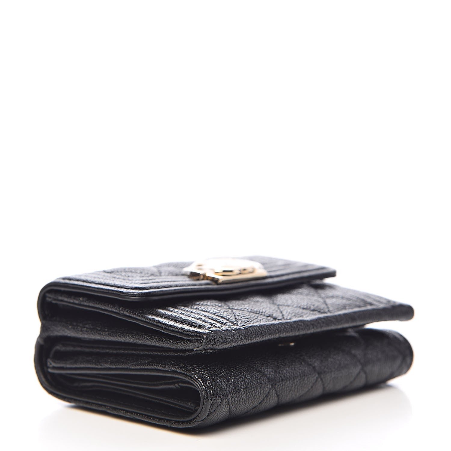 Chanel Caviar Quilted Small Boy Flap Wallet Black 4 of 8