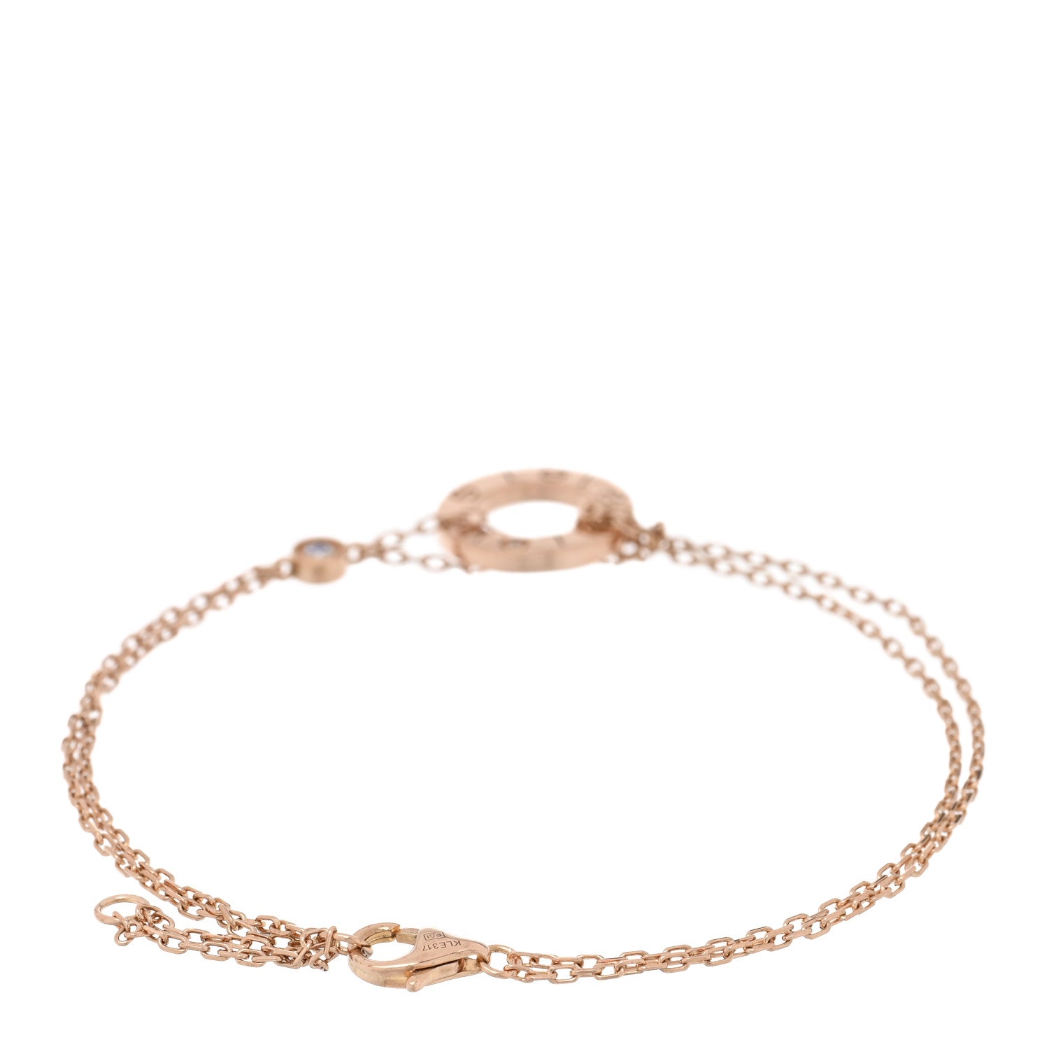 Cartier 18K Pink Gold Diamond LOVE Bracelet 2 of 3