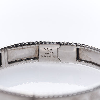 Van Cleef & Arpels 18K White Gold Perlee Signature Bangle Bracelet S 3 of 5