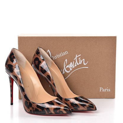 Christian Louboutin Patent Leopardino Pigalle Follies 100 Pumps 37.5 Brown 8 of 8