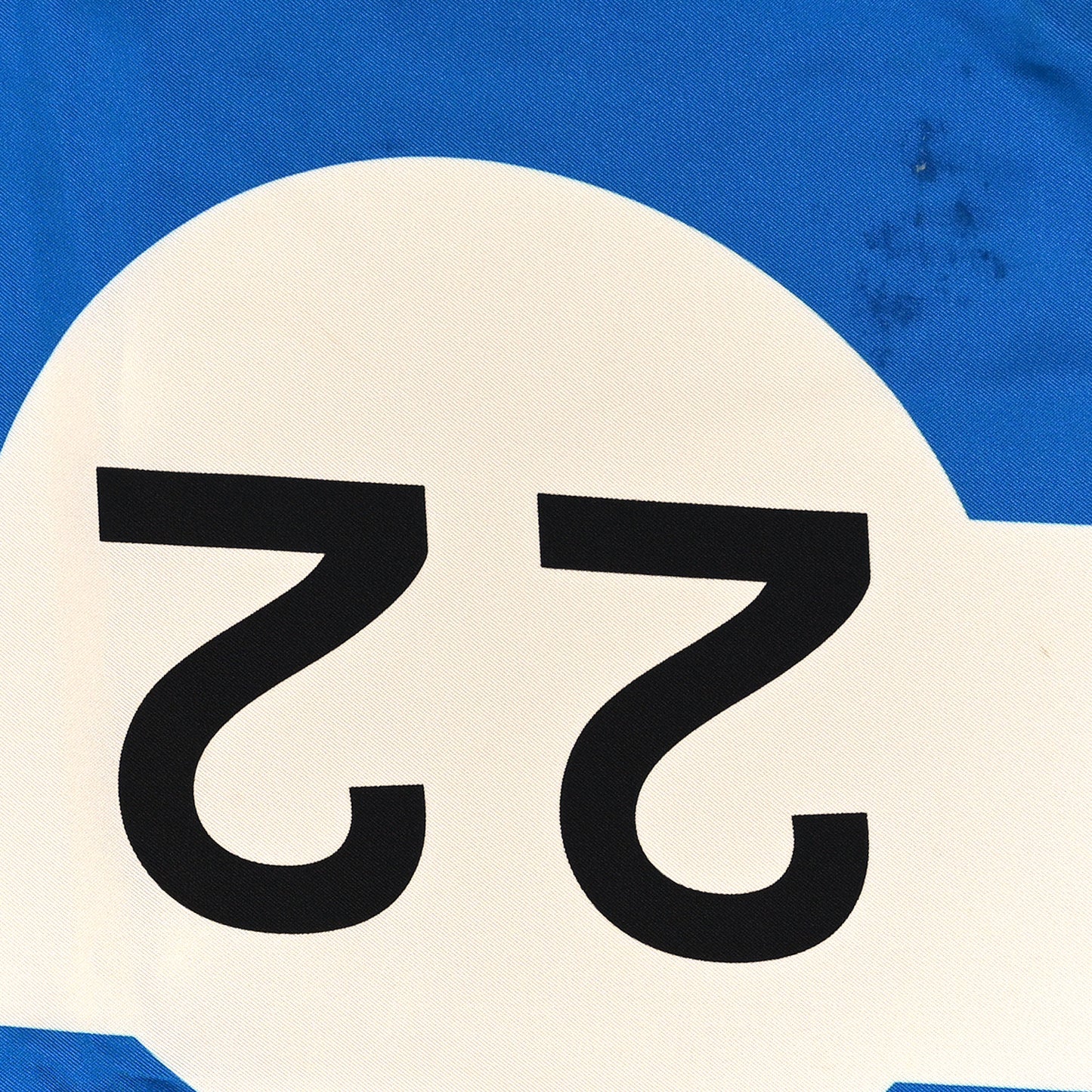 Silk Twill Logo Square Scarf Bleu