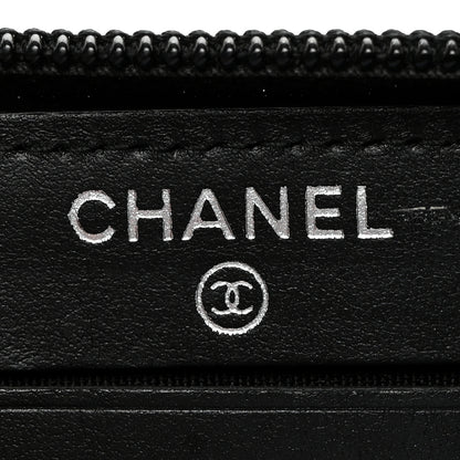 Chanel Caviar Quilted Small Boy Zip Around Wallet Black 6 of 10