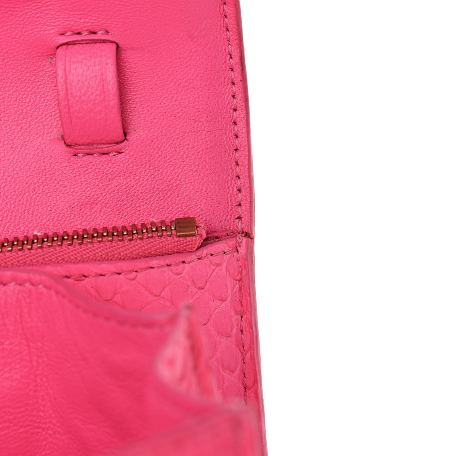 Celine Snakeskin Medium Classic Box Flap Pink 7 of 17