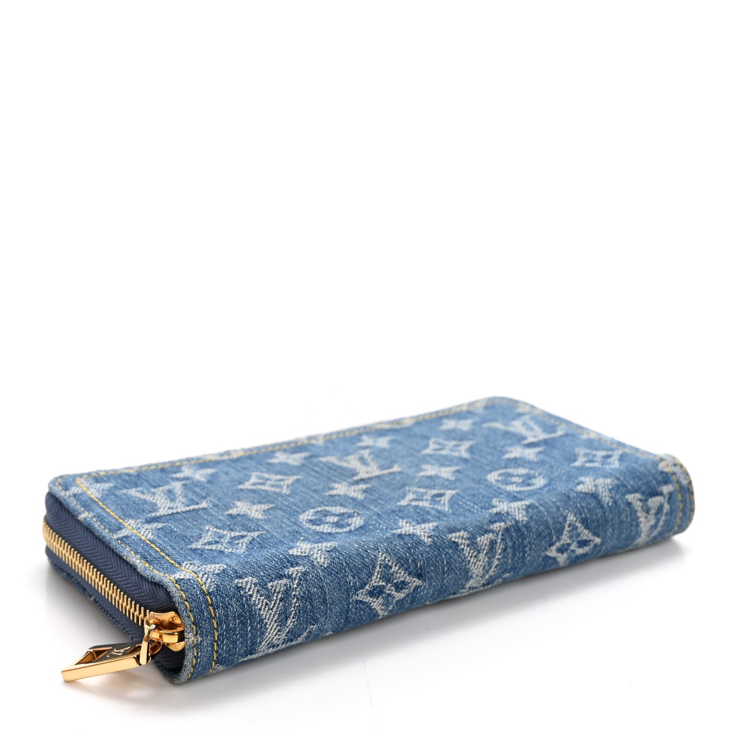 Louis Vuitton Monogram Denim Zippy Wallet NM Blue 3 of 10