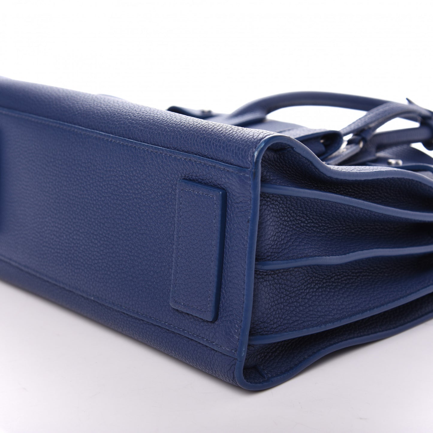 Grained Calfskin Baby Sac De Jour Souple Denim