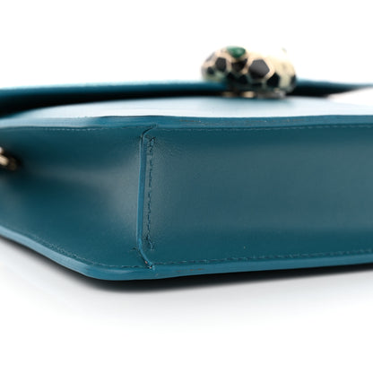 Bulgari Galuchat Calfskin Serpenti Forever Crossbody Bag Blue 9 of 10