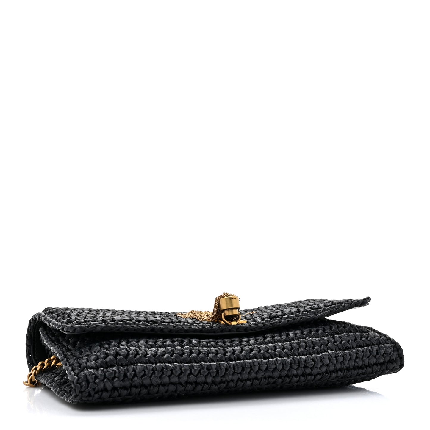 Raffia Monogram Tassel Kate 99 Black