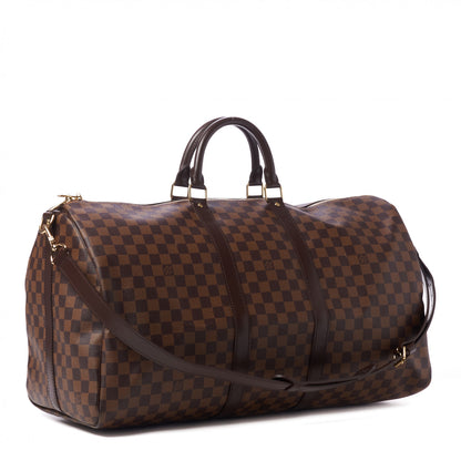 Louis Vuitton Damier Ebene Keepall Bandouliere 55 3 of 10