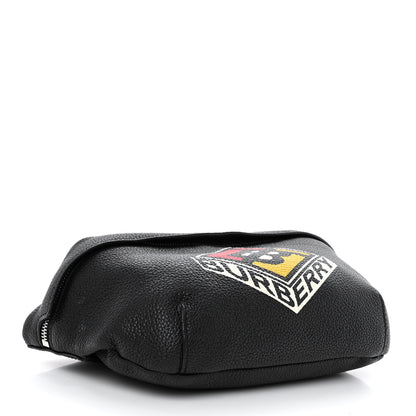 Burberry Grainy Calfskin Logo Graphic Sonny Bum Bag Black 4 of 13