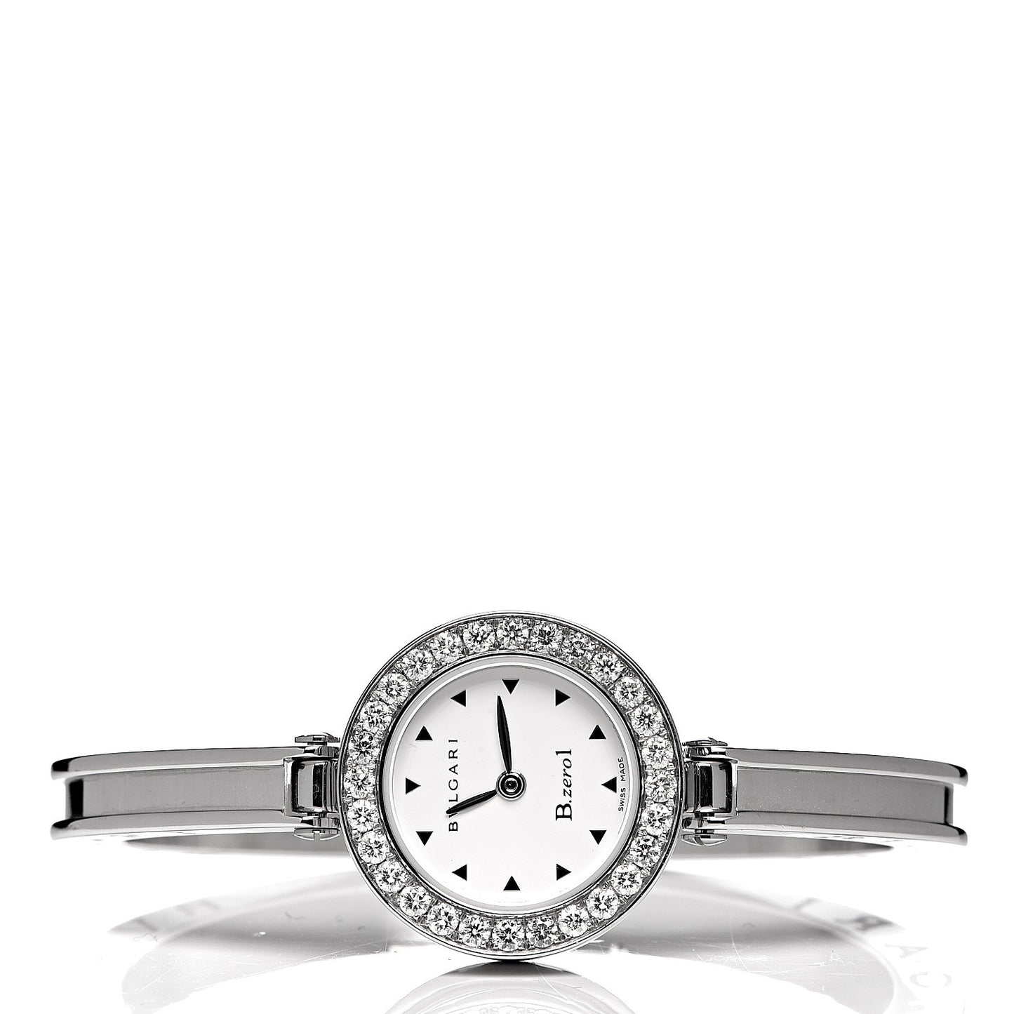 BVLGARI Stainless Steel Diamond Bezel 22mm B.Zero1 Quartz Watch
