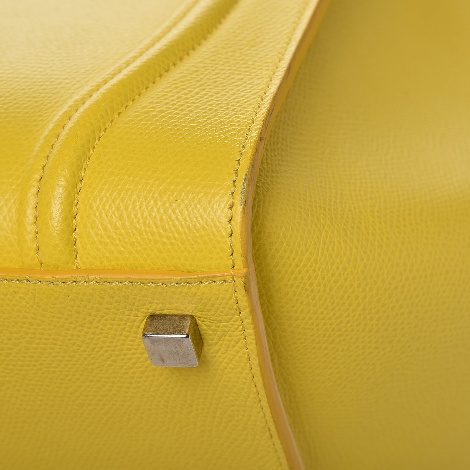 Celine Baby Grained Calfskin Medium Phantom Luggage Sun Yellow 15 of 15