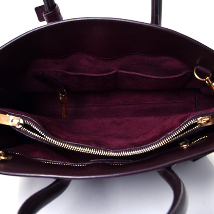 Saint Laurent Grained Calfskin Small Classic Sac De Jour Bordeaux 4 of 4