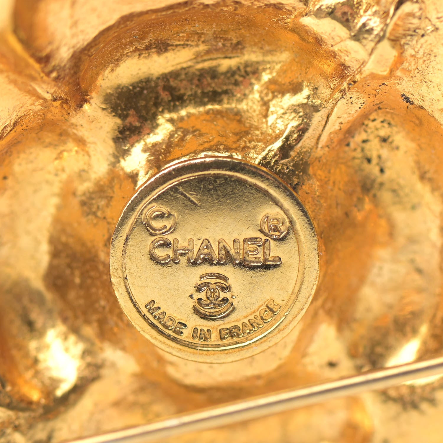 Chanel Camellia Brooch Gold 3 of 6