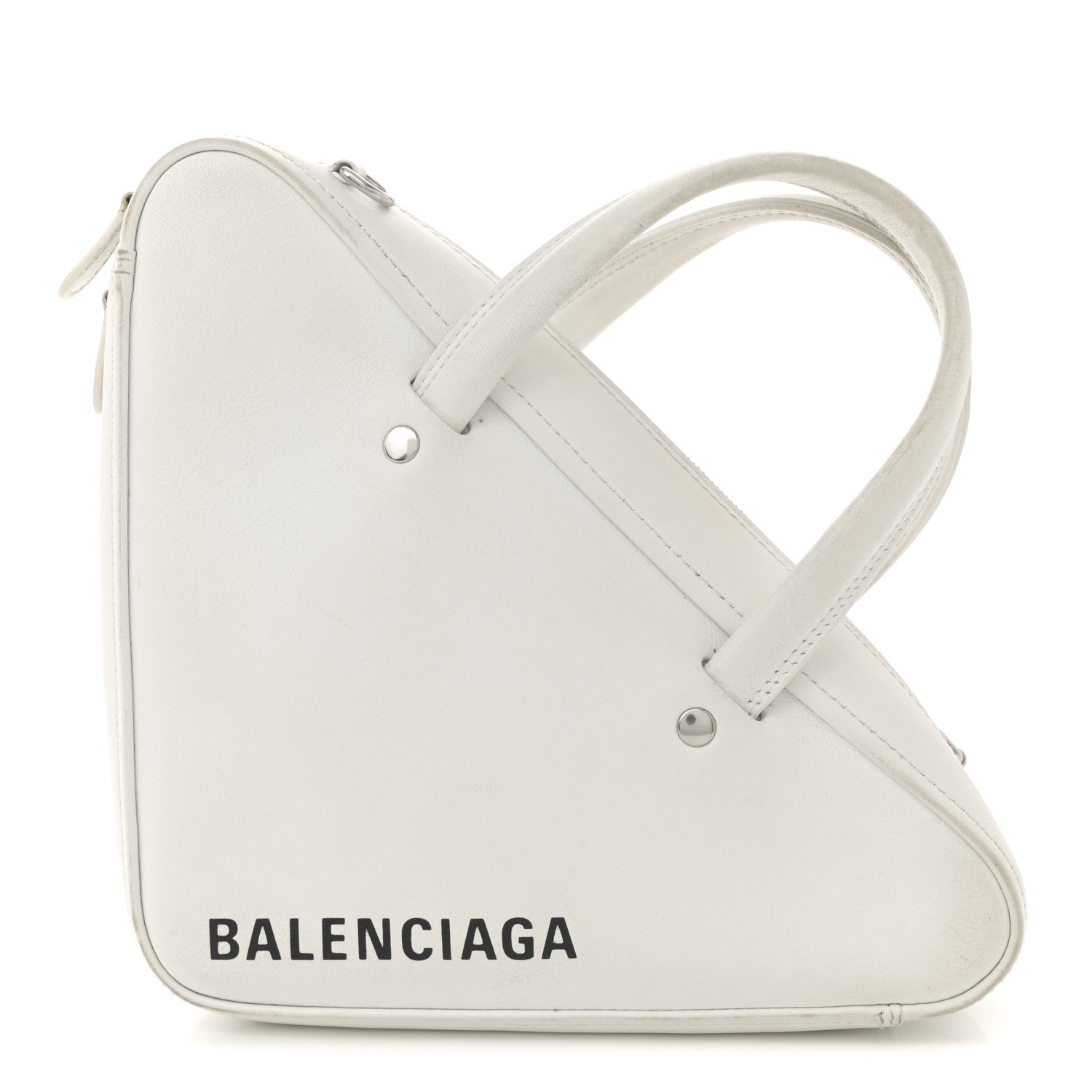 Balenciaga Calfskin XS Triangle Chain Duffle White 1 of 13