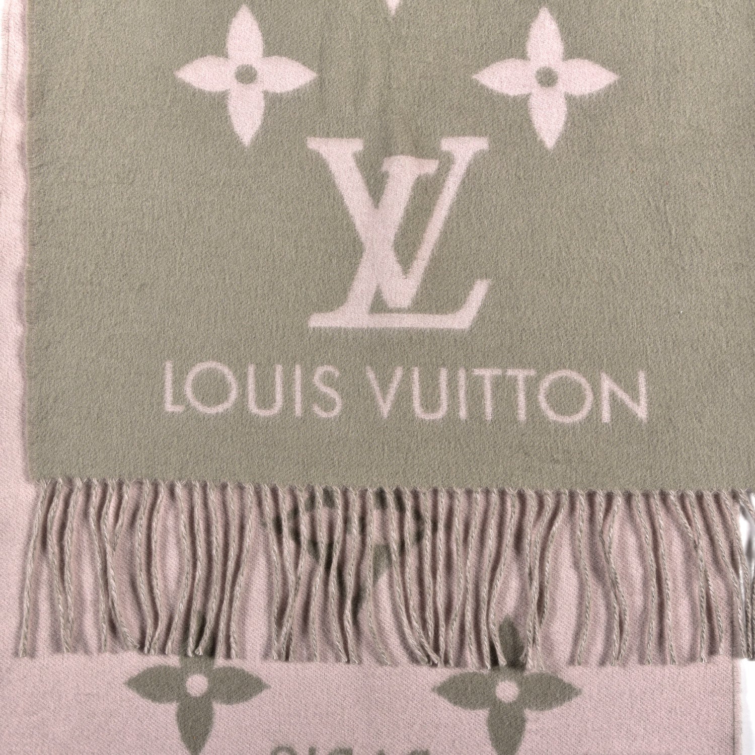 Louis Vuitton Cashmere Monogram Reykjavik Scarf Rose 4 of 5
