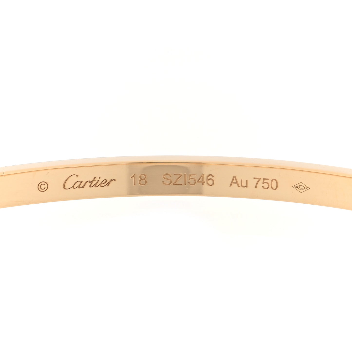 18K Yellow Gold Small LOVE Bracelet 18