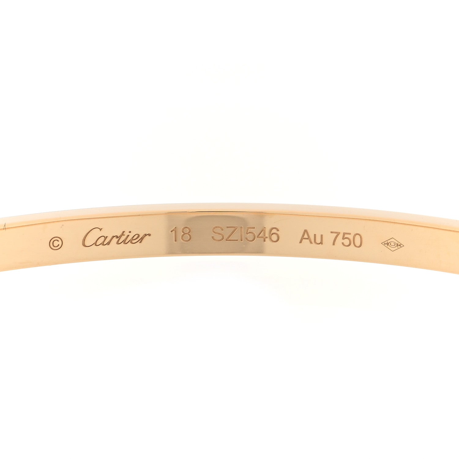 Cartier 18K Yellow Gold Small LOVE Bracelet 18 3 of 7