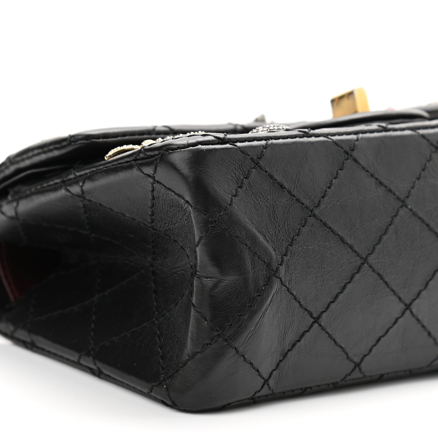 Aged Calfskin Lucky Charms 2.55 Reissue 224 Flap Black