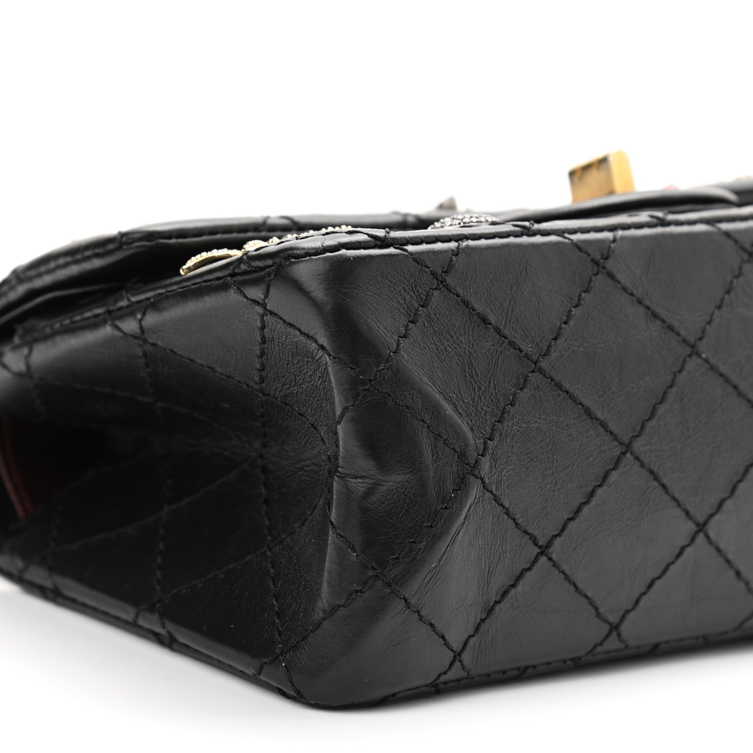 Chanel Aged Calfskin Lucky Charms 2.55 Reissue 224 Flap Black 9 of 12