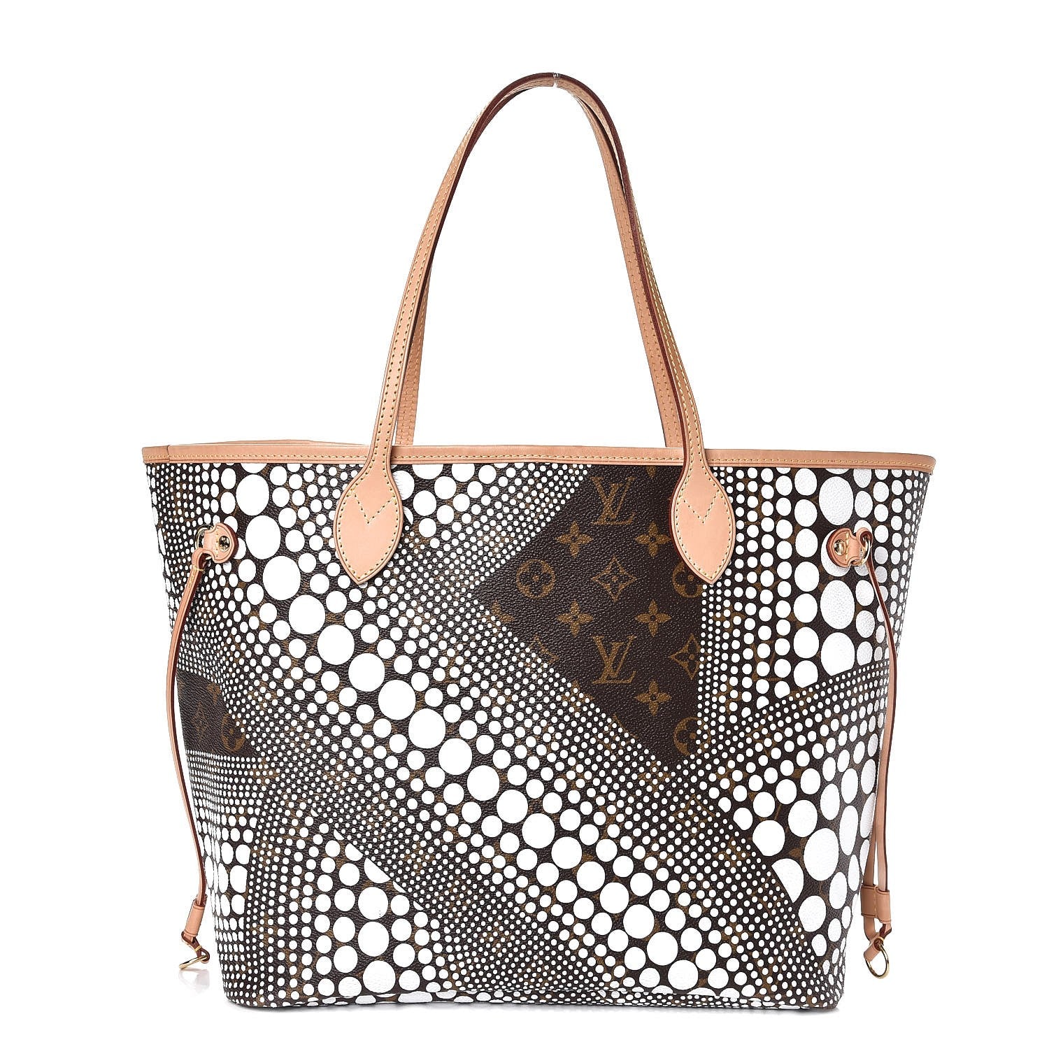 Louis Vuitton Monogram Kusama Waves Neverfull MM White 1 of 8