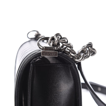 Chanel Lambskin Quilted Medium Boy Flap Black 11 of 12