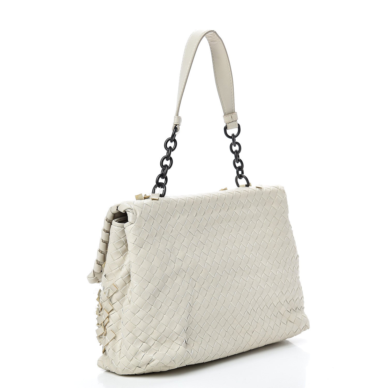 Bottega Veneta Nappa Tobu Intrecciato Olimpia Shoulder Bag Mist 2 of 11