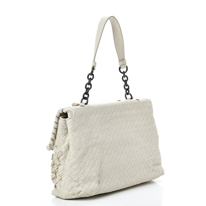 Bottega Veneta Nappa Tobu Intrecciato Olimpia Shoulder Bag Mist 2 of 11