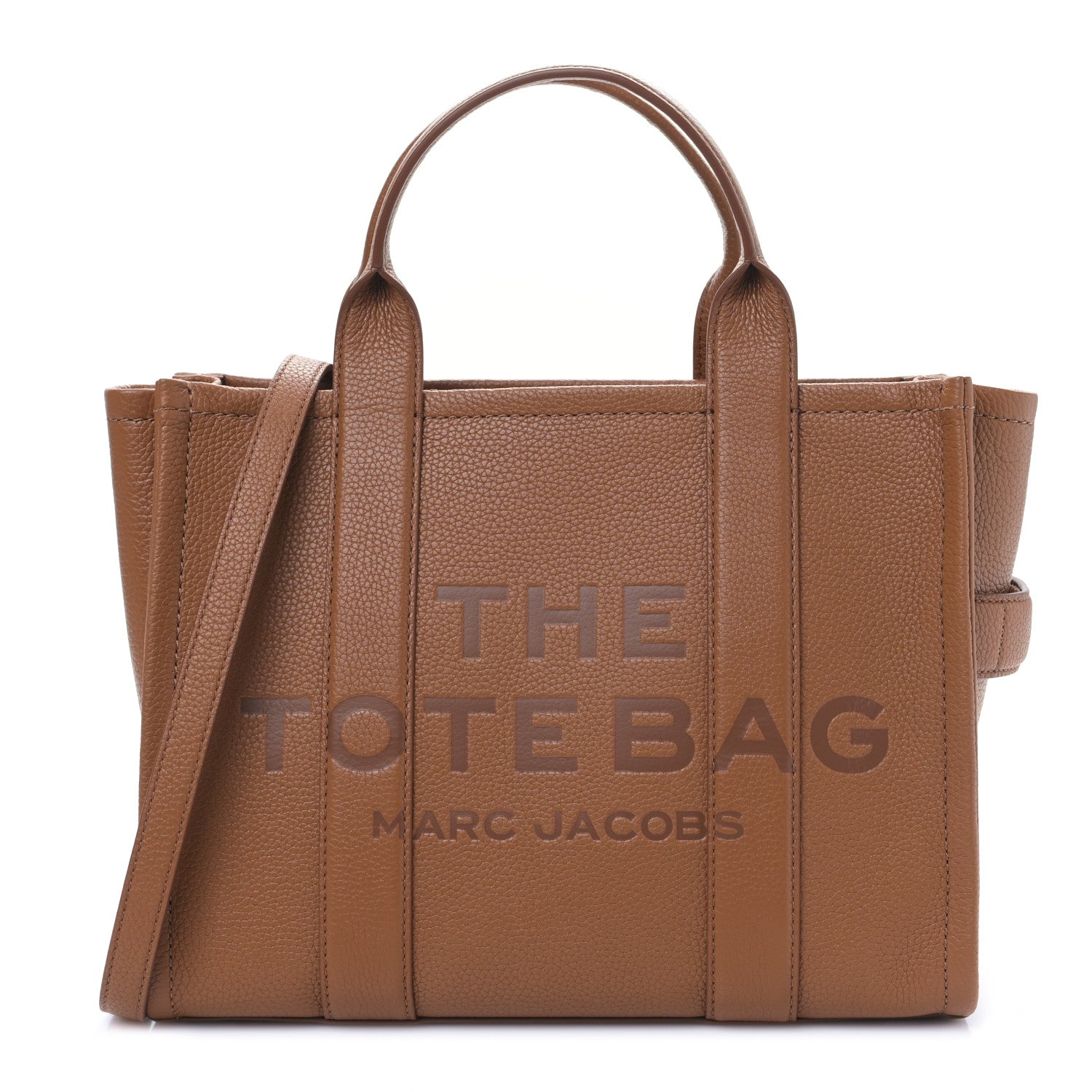 Marc Jacobs Grained Calfskin Medium The Tote Bag Argan Oil 1 of 9