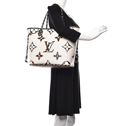 Louis Vuitton Monogram Giant Jungle Neverfull MM Ivory 3 of 12