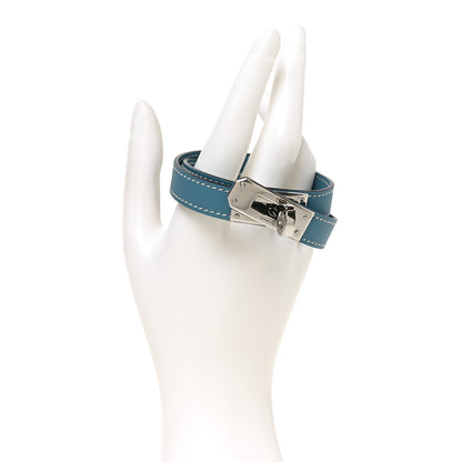 Hermes Swift Kelly Double Tour Bracelet T5 Bleu Jean 2 of 5