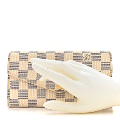 Louis Vuitton Damier Azur Sarah Wallet NM 2 of 12