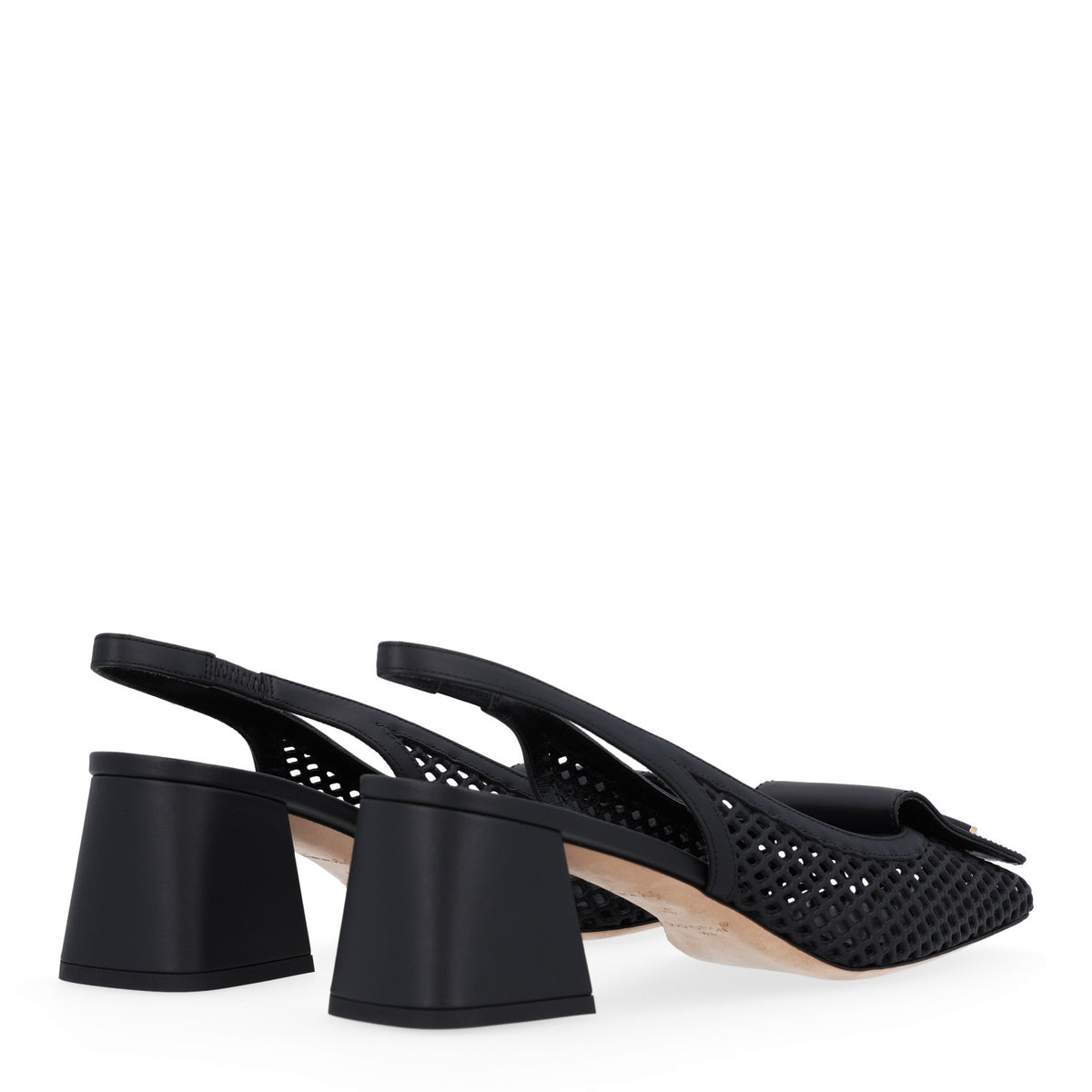 Louis Vuitton Calfskin Perforated Shake Slingback Pumps 40 Black 5 of 9