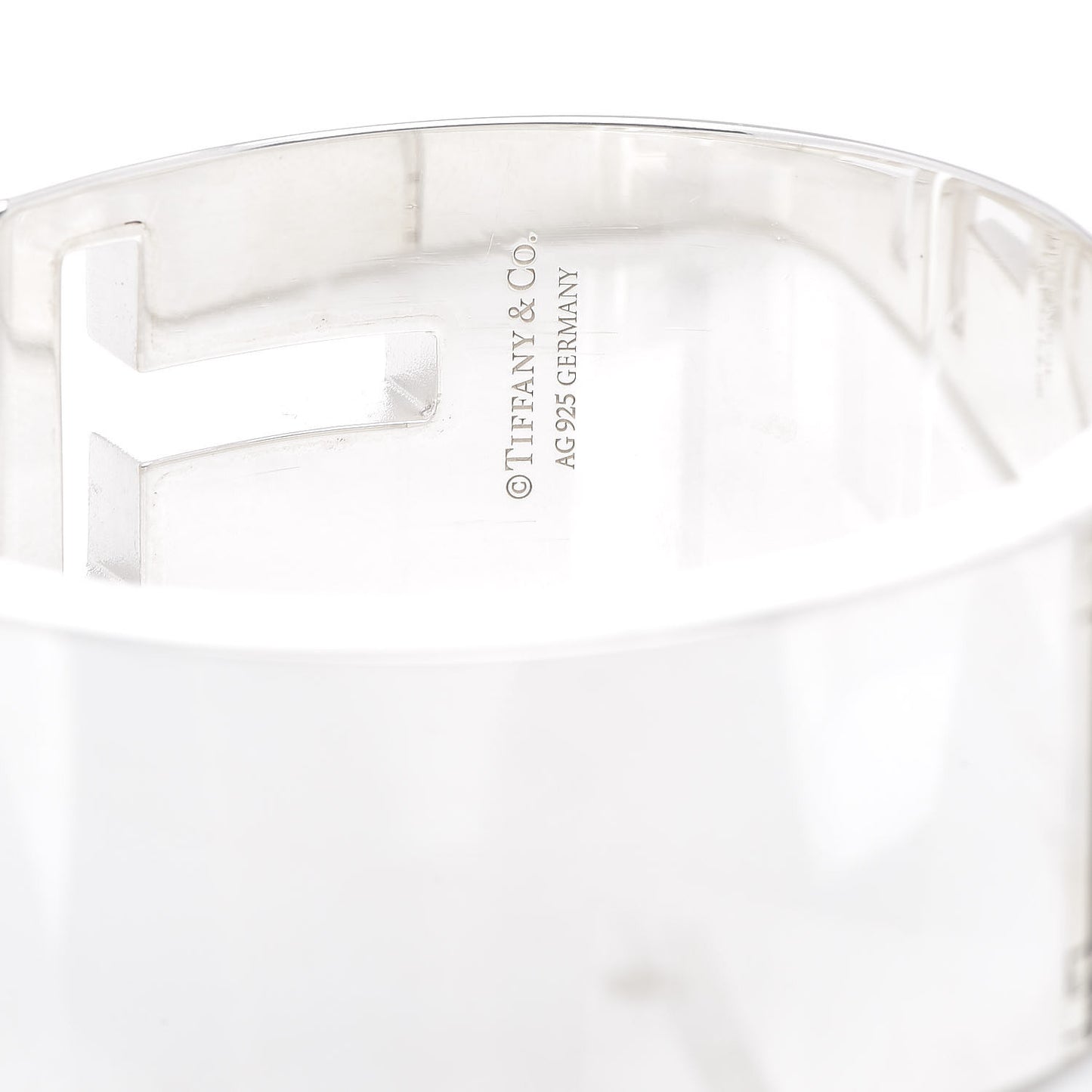 Sterling Silver T Cutout Cuff Bracelet