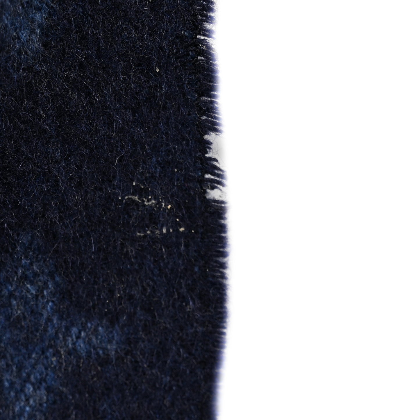 Cashmere Wool Monogram Scarf Navy