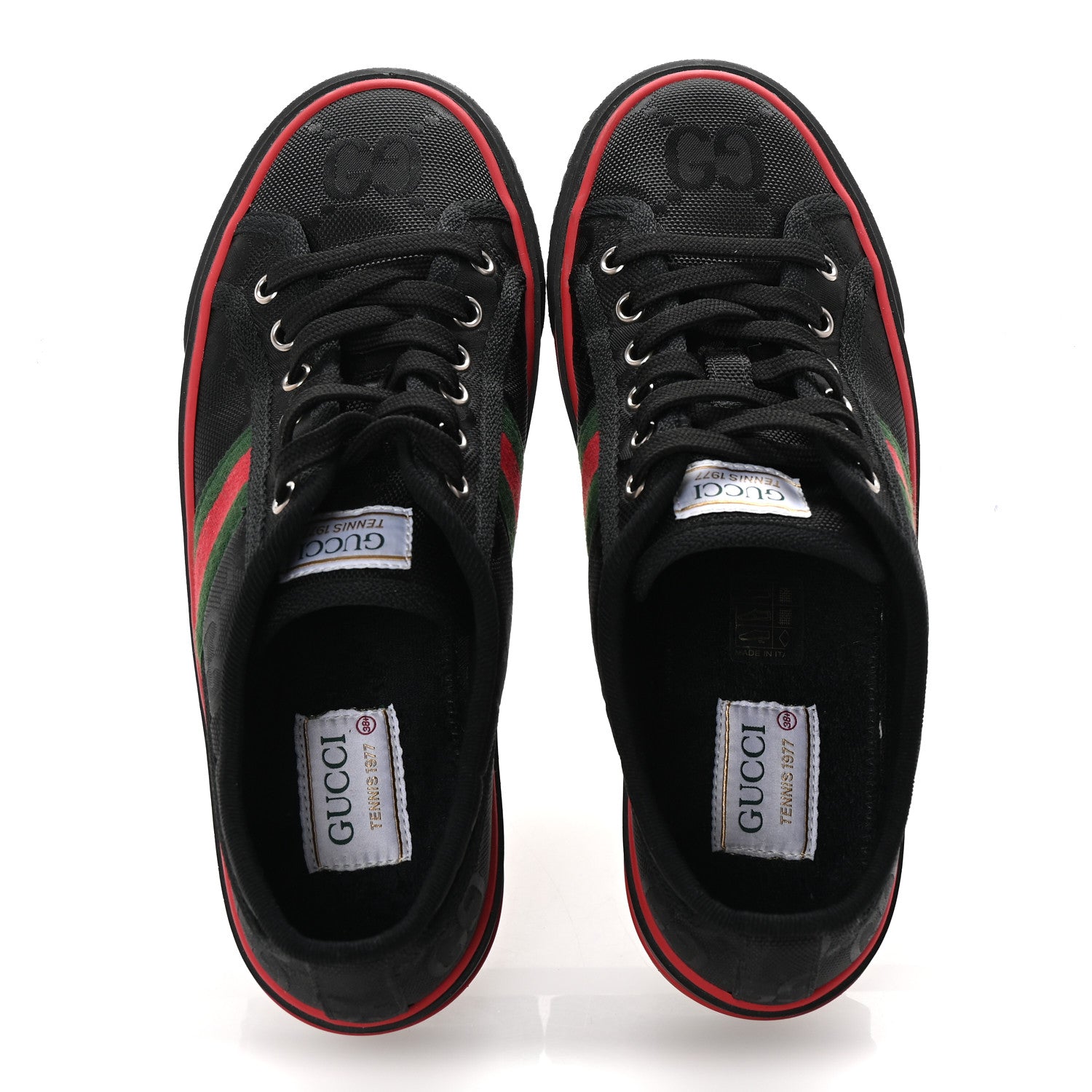 Gucci Econyl Nylon Web Monogram Off The Grid Womens 1977 Tennis Sneakers 38.5 Black 4 of 18