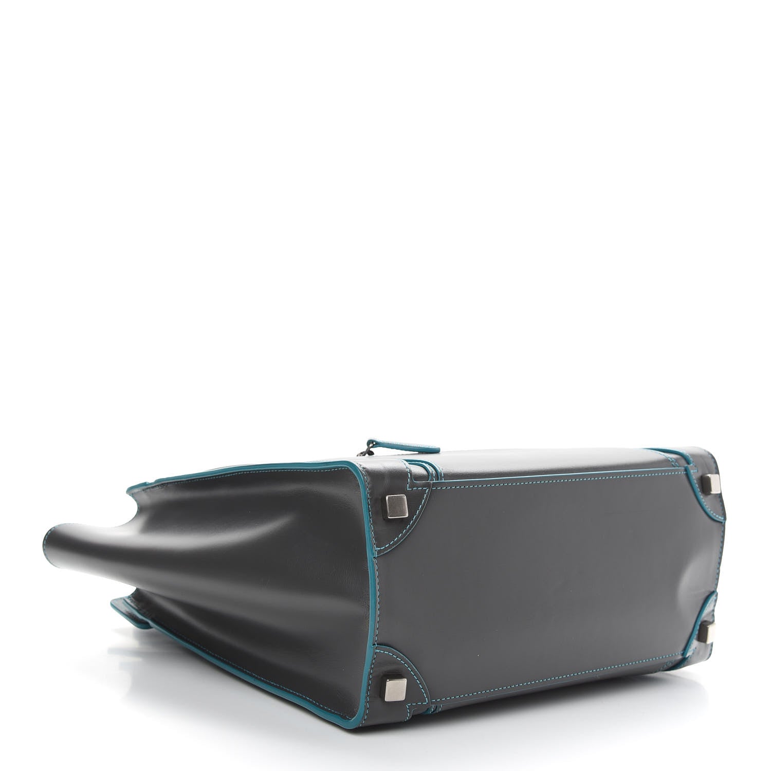 Celine Satin Debossed Calfskin Micro Luggage Anthracite 4 of 8
