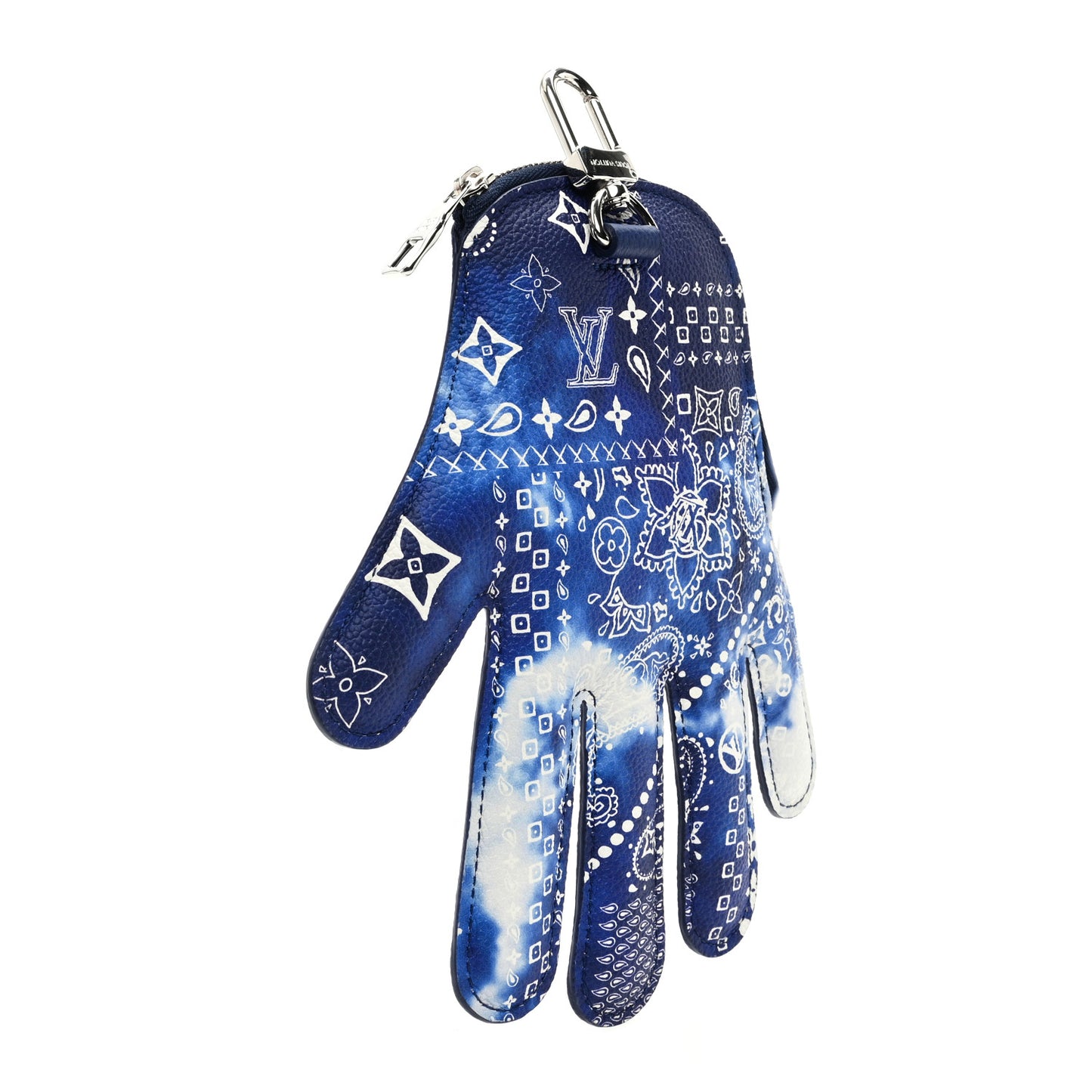 Cowhide Monogram Bandana High 5 Coin Purse Blue