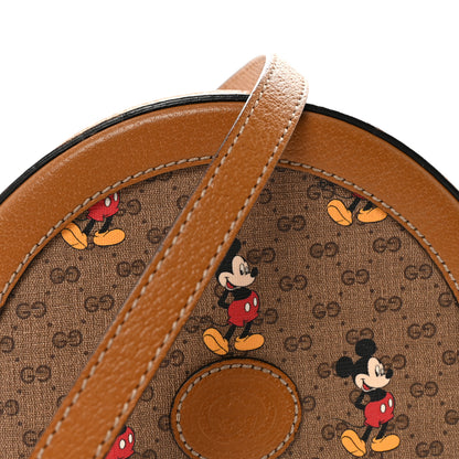 Gucci X DISNEY Mini Vintage GG Supreme Monogram Mickey Mouse Round Shoulder Bag Beige Vintage Sun Oil 8 of 11