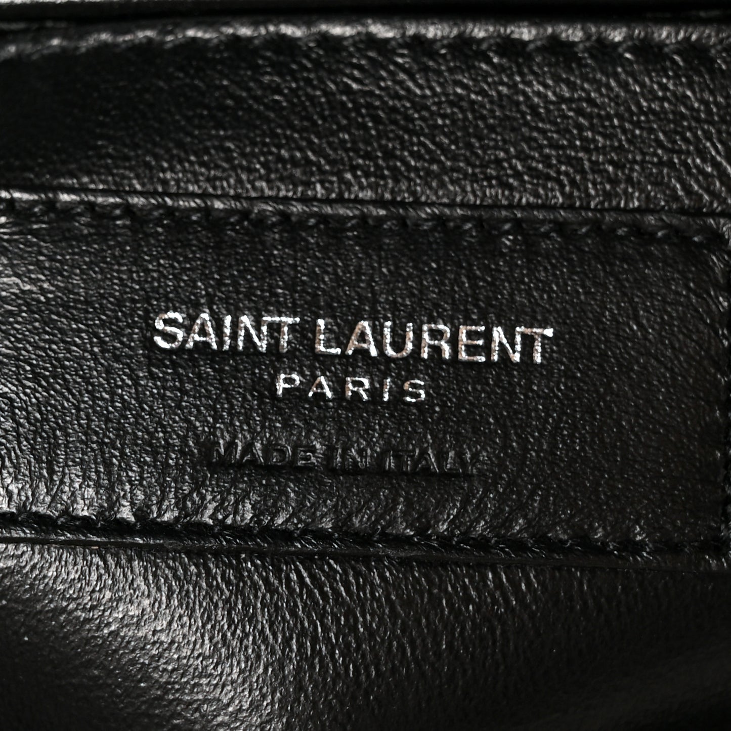 Calfskin Y Quilted Monogram Small Loulou Crossbody Bag Black
