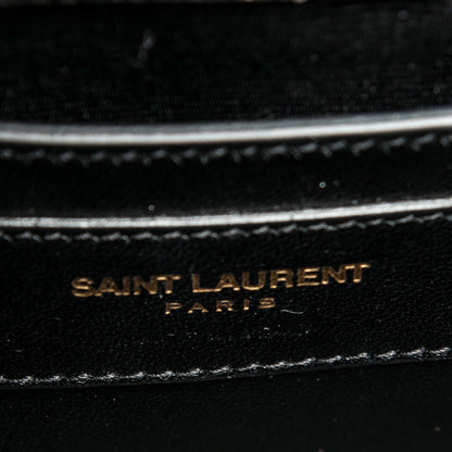 Saint Laurent Grain De Poudre Small Classic Monogram Satchel Black 7 of 8